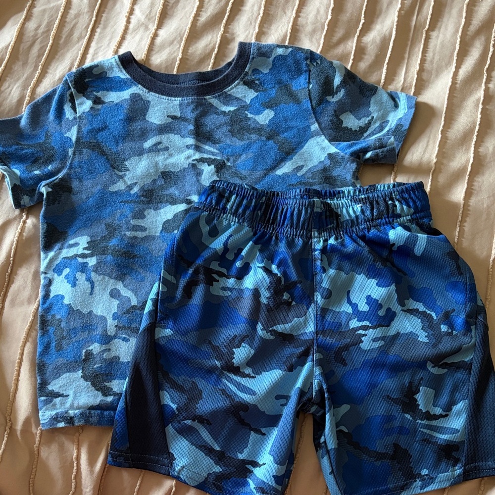 Garanimals Blue Camouflage Kids Matching Set - Blue